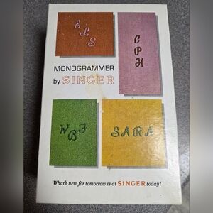 Monogrammer by SINGER Vintage Sewing Accessory Multicolor New Old Stock Vintage